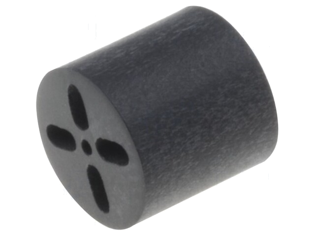 Afstandbus; LED; Øext: 6,5mm; ØLED: 5mm; L: 6,4mm; zwart; UL94V-0 Afstandbus; LED; Øext: 6,5mm; ØLED: 5mm; L: 6,4mm; zwart; UL94V-0